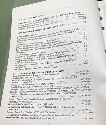 Genuine Yamaha LIT-17500-00-98 EF2800i Motorcycle/ATV Technical Update 1998