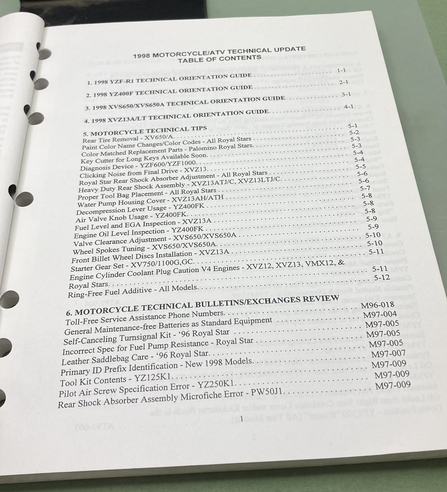 Genuine Yamaha LIT-17500-00-98 EF2800i Motorcycle/ATV Technical Update 1998