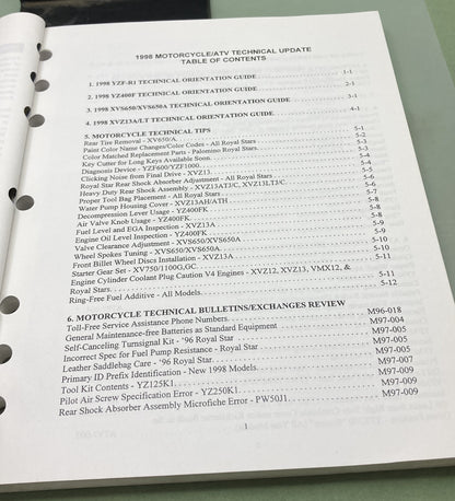 Genuine Yamaha LIT-17500-00-98 EF2800i Motorcycle/ATV Technical Update 1998