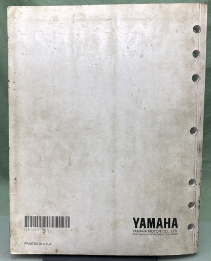 Genuine Yamaha LIT-11616-12-01 YFM250XL(C) Service Manual 1998