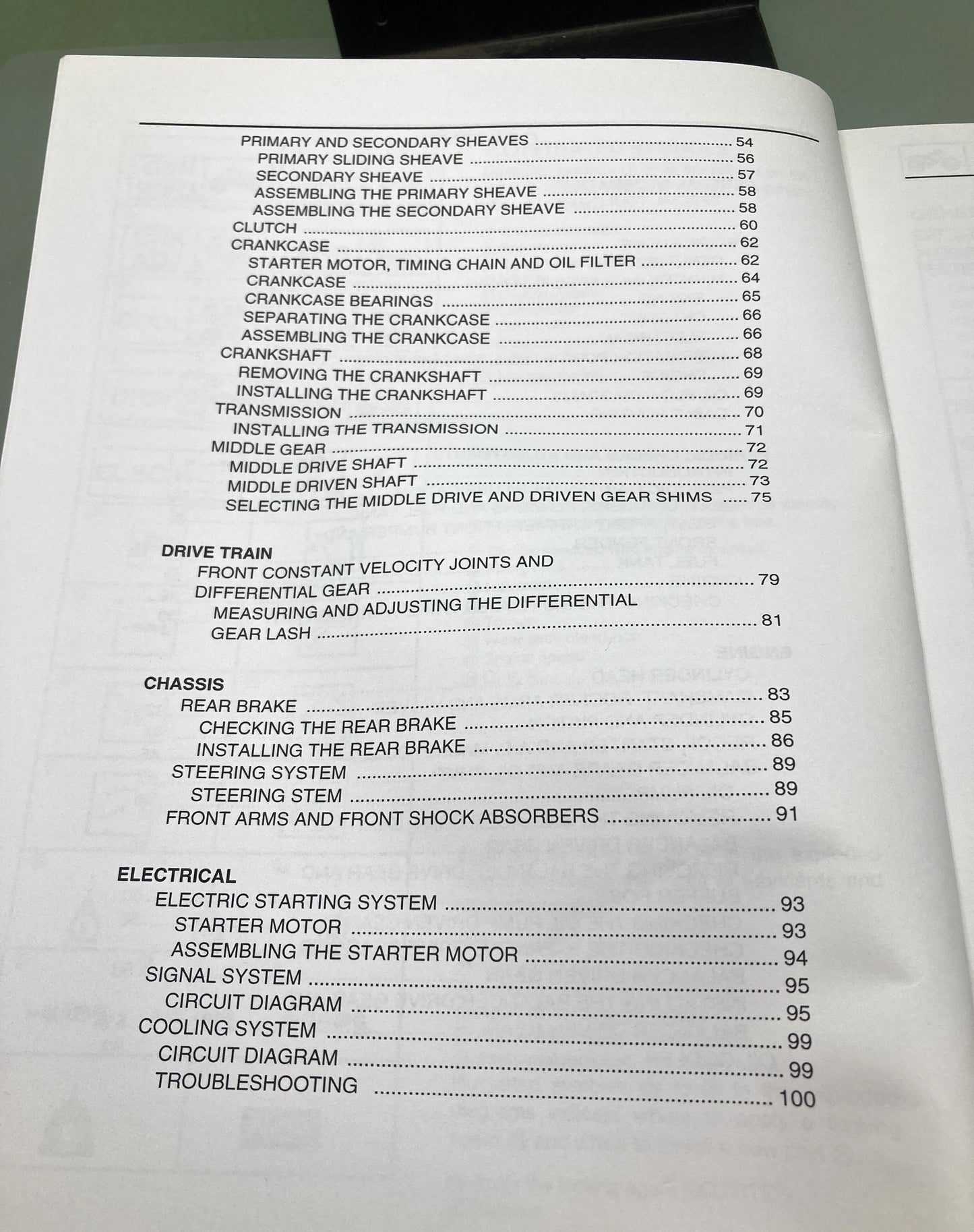 Genuine Yamaha LIT-11616-17-32 YFM350FAS Supp. Service Manual 2003