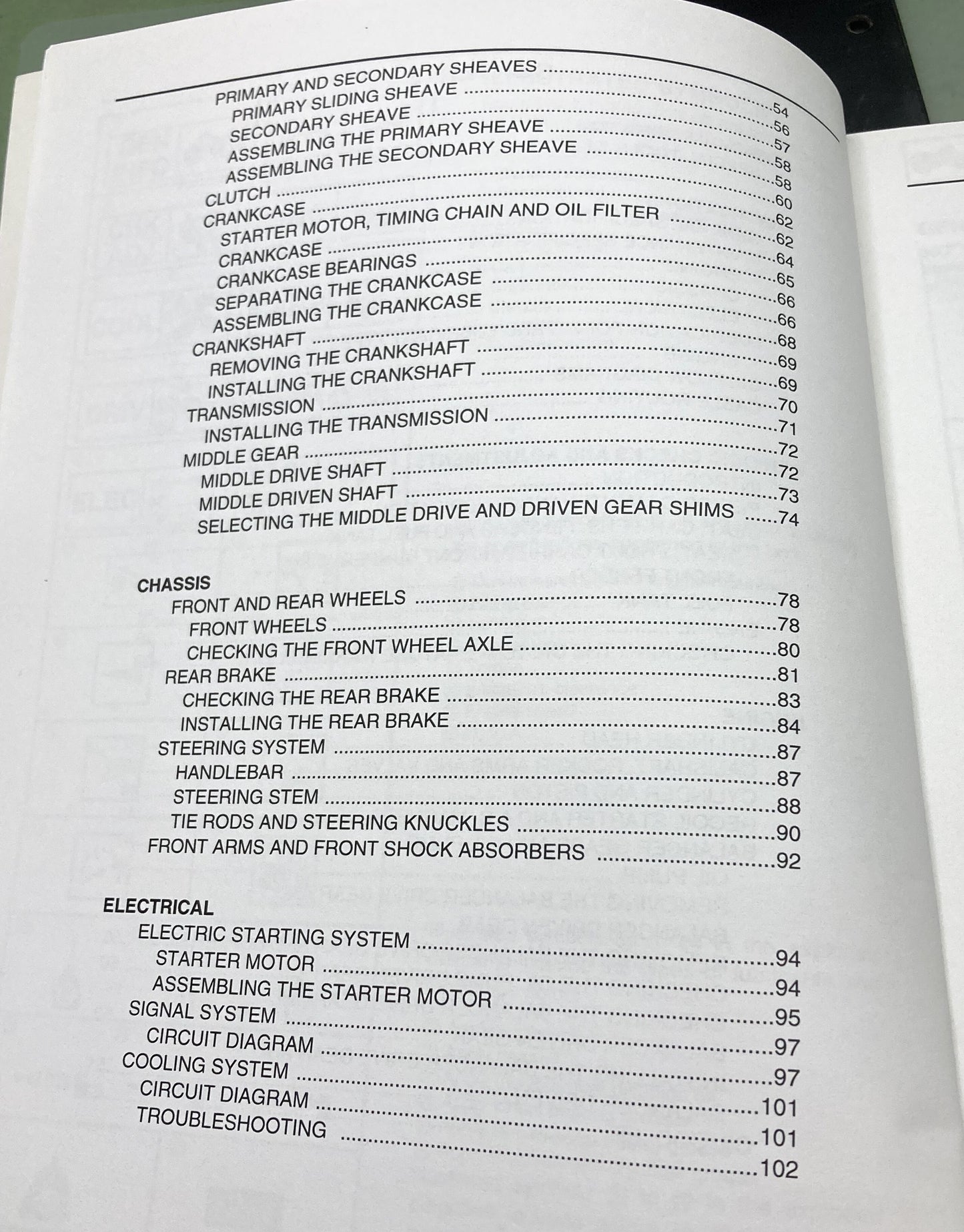 Genuine Yamaha LIT-11616-17-33 YFM350AS Supp. Service Manual 2003