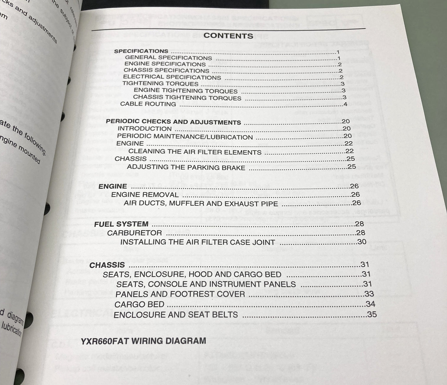 Genuine Yamaha LIT-11616-18-46 YXR660FAT Supp. Service Manual 2004