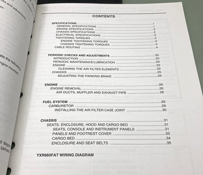 Genuine Yamaha LIT-11616-18-46 YXR660FAT Supp. Service Manual 2004