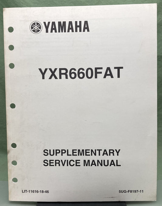 Genuine Yamaha LIT-11616-18-46 YXR660FAT Supp. Service Manual 2004