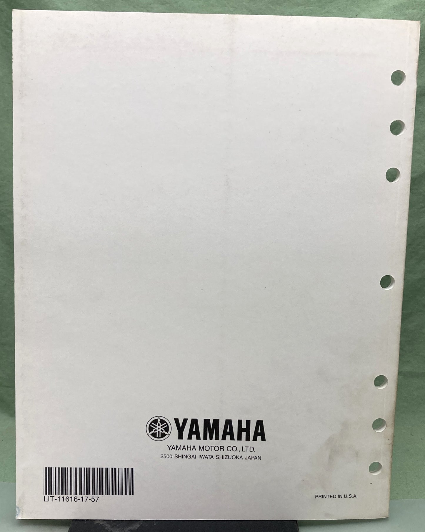 Genuine Yamaha LIT-11616-17-57 YFM350S Supp. Service Manual 2004