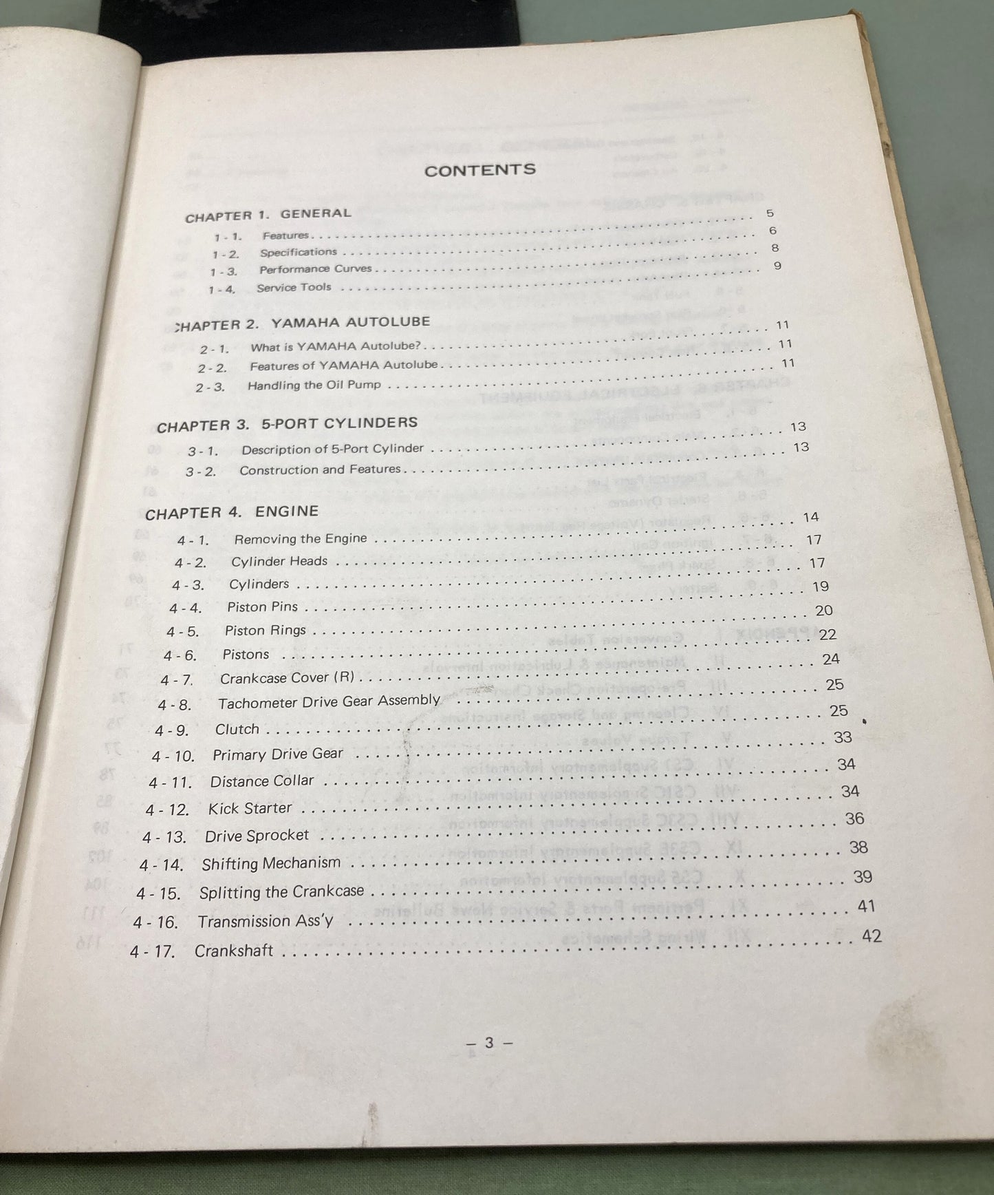 Genuine Yamaha LIT-11613-37-99 YCS Series Service Manual 1967-1972