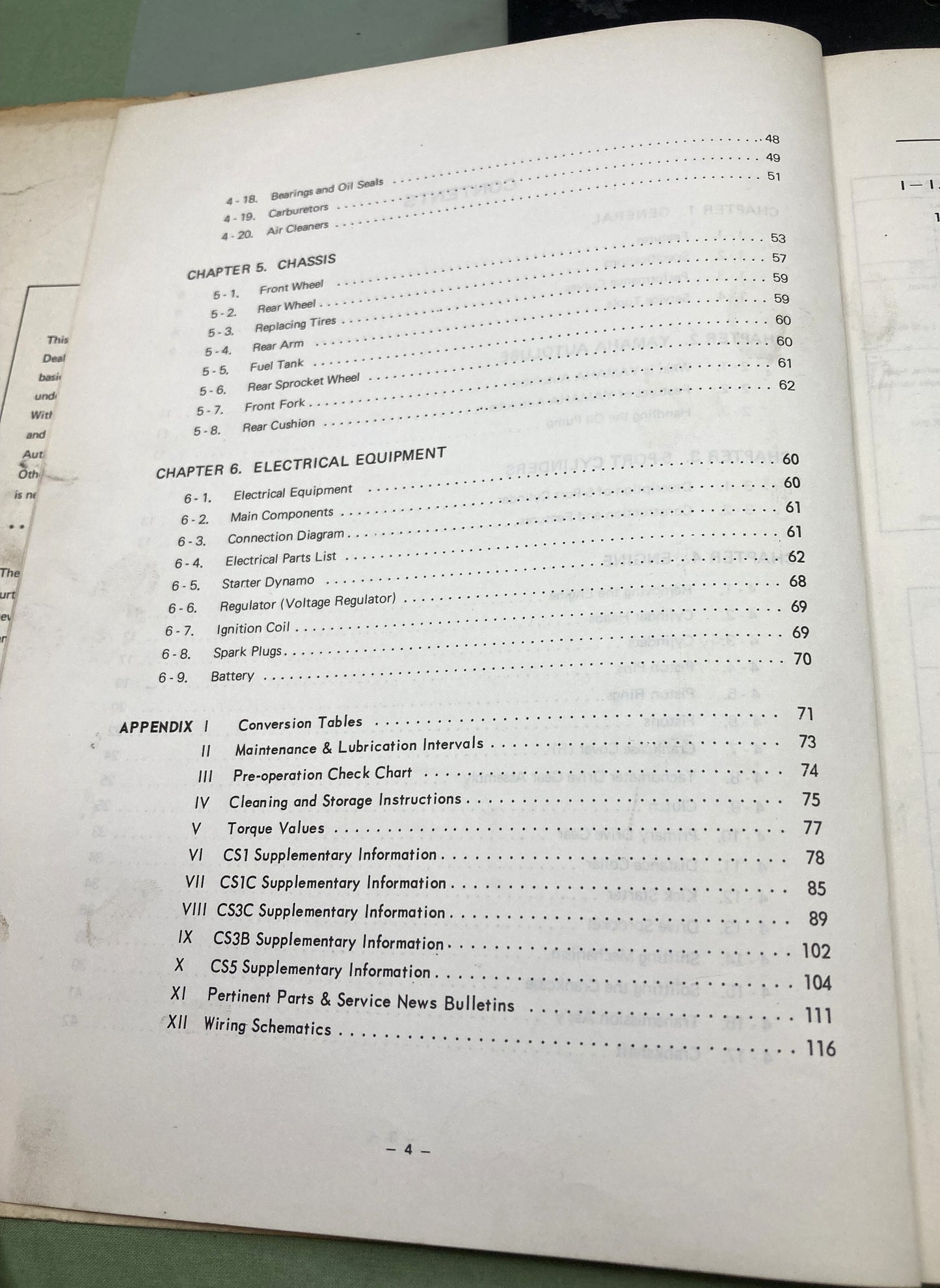 Genuine Yamaha LIT-11613-37-99 YCS Series Service Manual 1967-1972