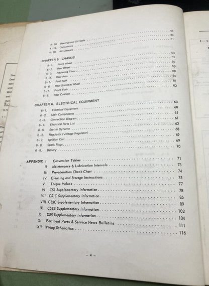 Genuine Yamaha LIT-11613-37-99 YCS Series Service Manual 1967-1972