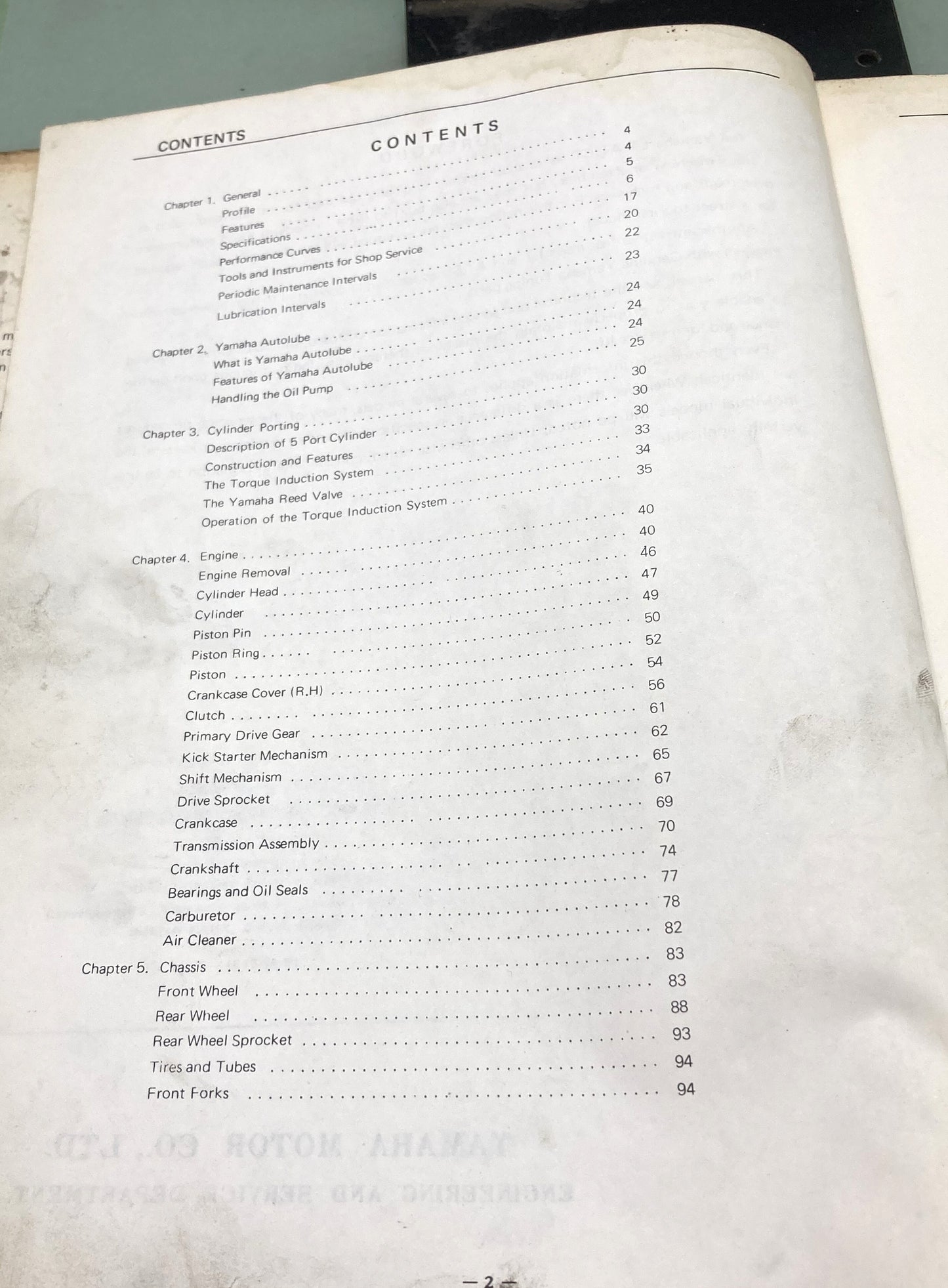 Genuine Yamaha LIT-11613-14-01 Combined Service Manual 1971-1973