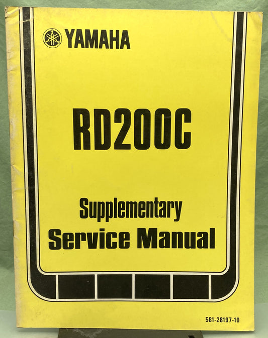 Genuine Yamaha LIT-11616-00-12 RD200C Supp. Service Manual 1975