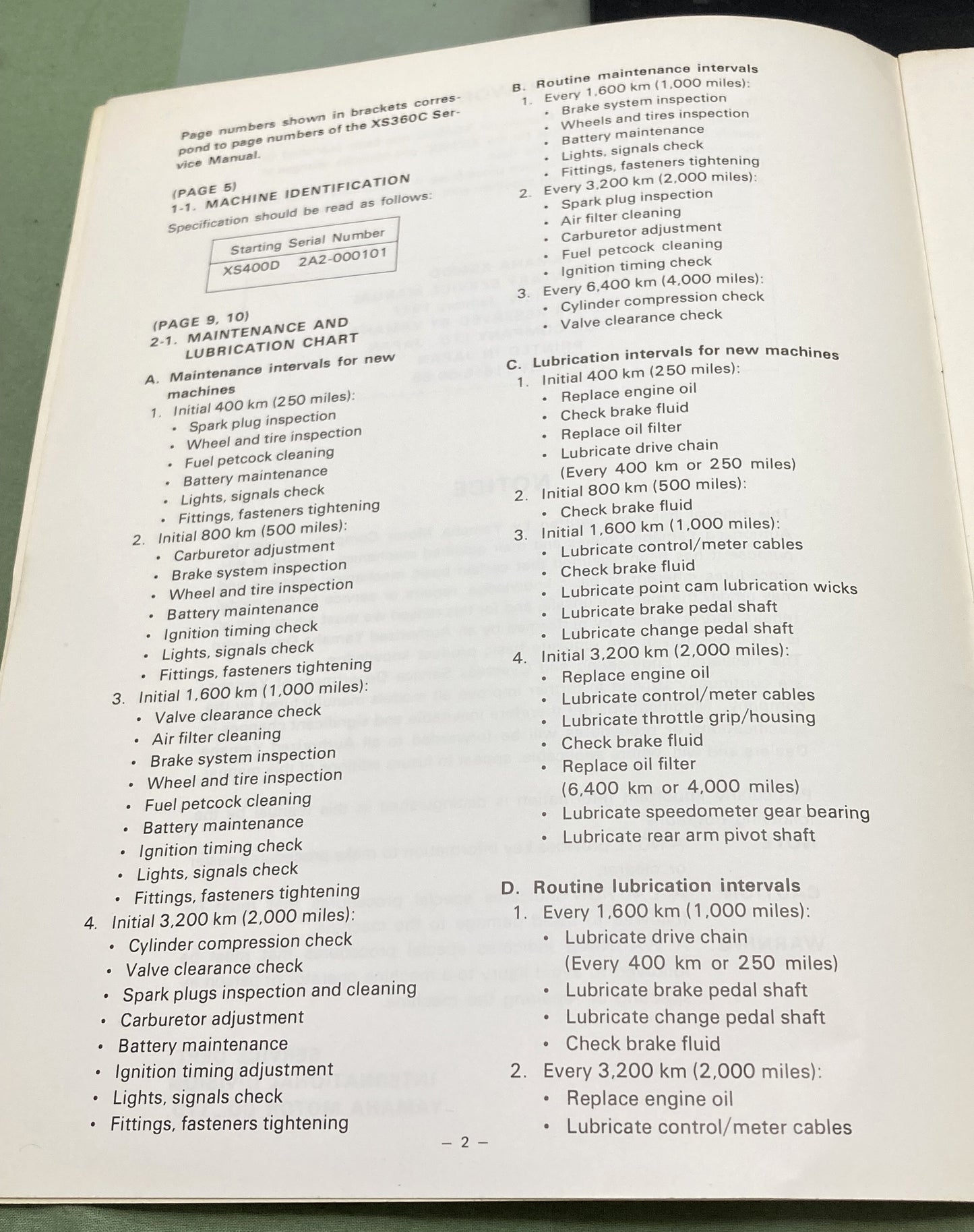 Genuine Yamaha LIT-11616-00-65 XS400D Supp. Service Manual 1977