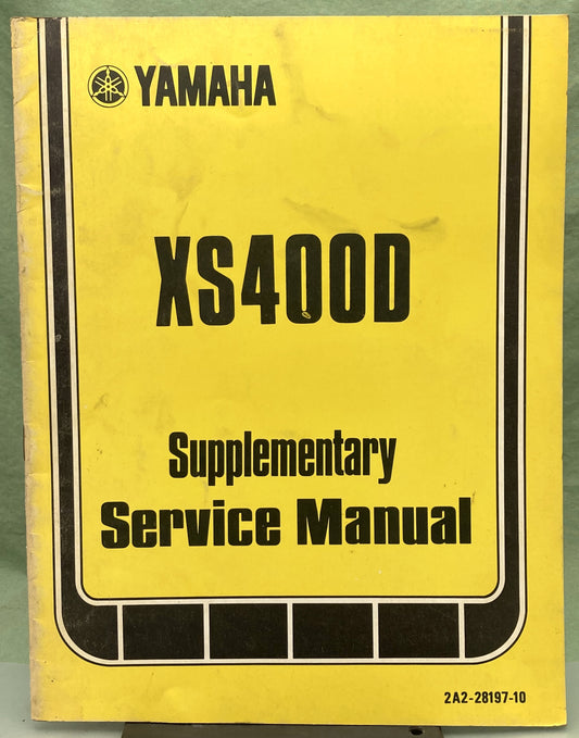 Genuine Yamaha LIT-11616-00-65 XS400D Supp. Service Manual 1977