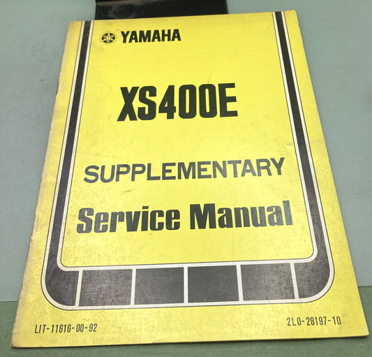 Genuine Yamaha LIT-11616-00-92 RD400E Supp. Service Manual