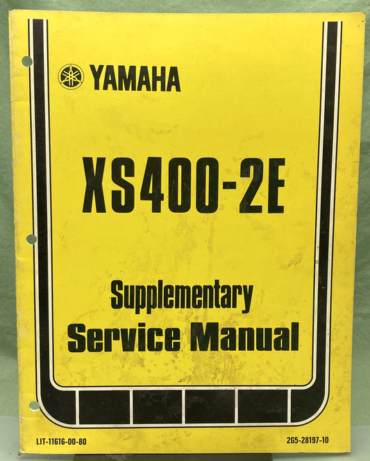 Genuine Yamaha LIT-11616-00-80 XS400-2E Supp. Service Manual 1977