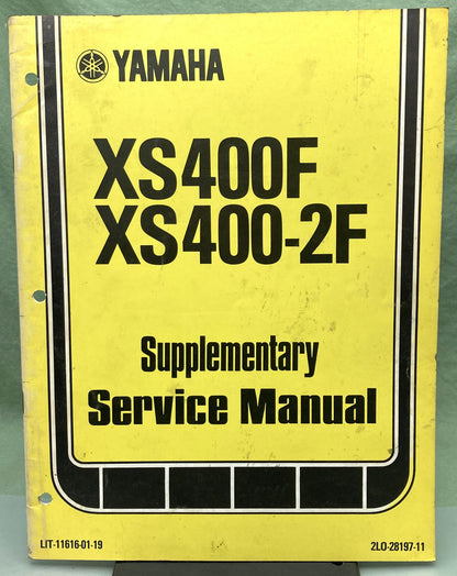 Genuine Yamaha LIT-11616-01-19 XS400F XS400-2F Supp. Service Manual 1978