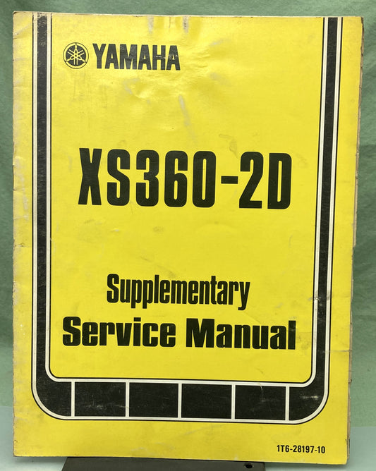 Genuine Yamaha LIT-11616-00-50 XS360-2D Supp. Service Manual 1976