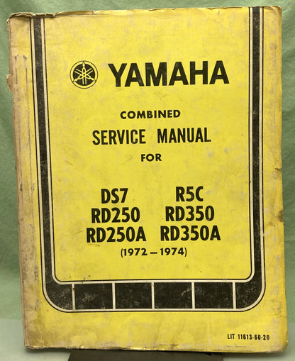 Genuine Yamaha LIT-11613-60-20 Combined Service Manual 1972-1974