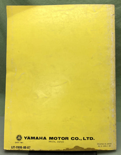 Genuine Yamaha LIT-11616-00-07 LB80IIHC LB80IIAC Service Manual 1975