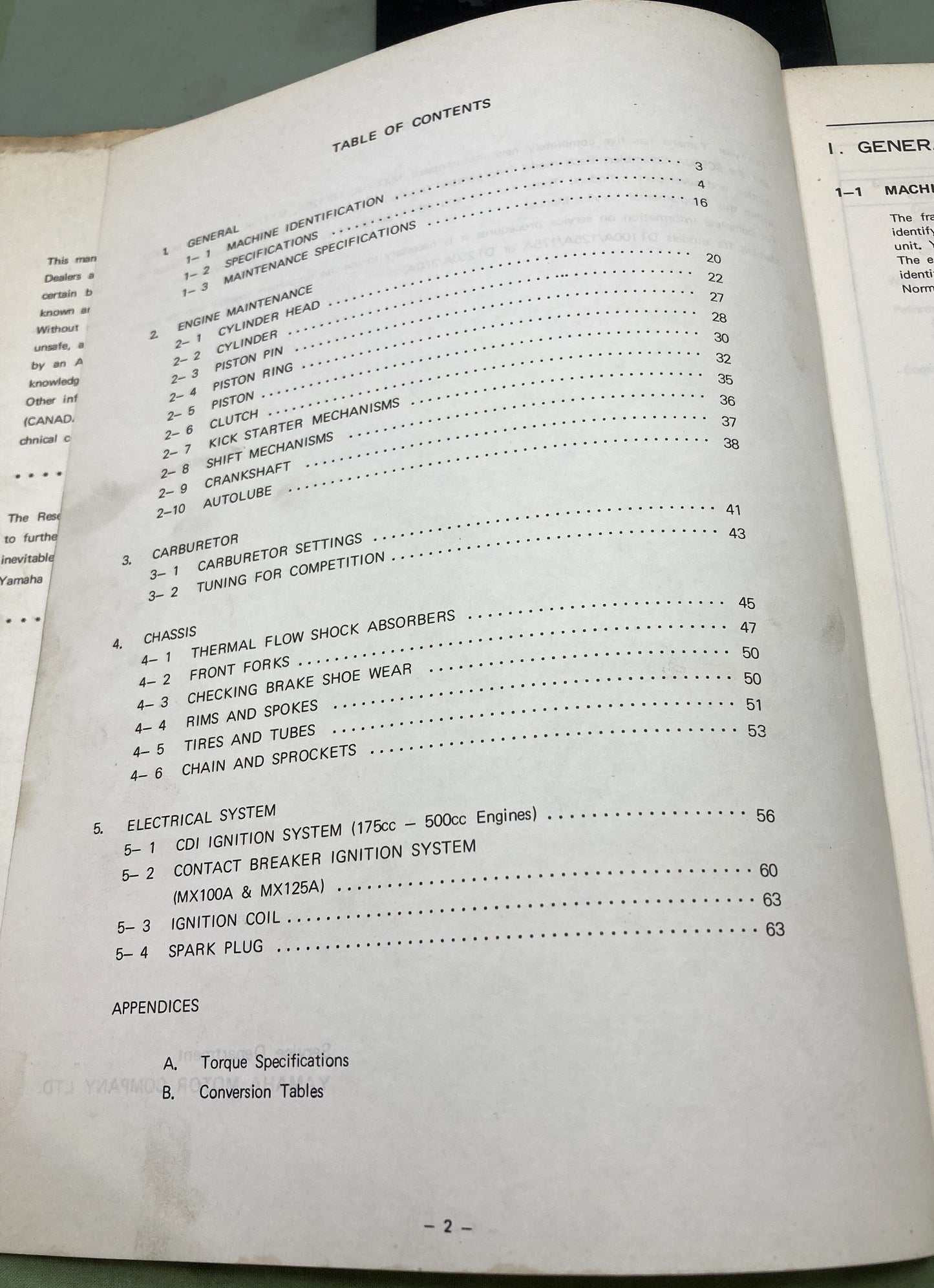 Genuine Yamaha LIT-11614-27-00 MX Series and SC500A Service Manual 1974