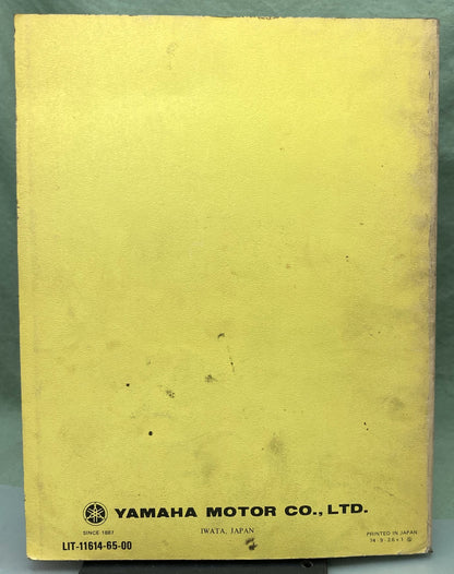 Genuine Yamaha LIT-11614-65-00 RS100B Service Manual