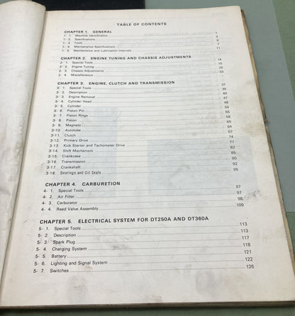 Genuine Yamaha LIT-11614-50-00 DT250A/360A Service Manual 1974