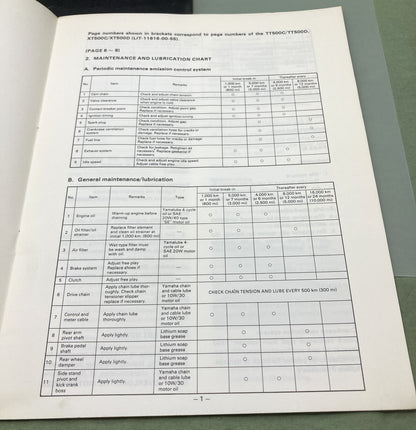 Genuine Yamaha LIT-11616-01-05 XT500E Supp. Service Manual 1978