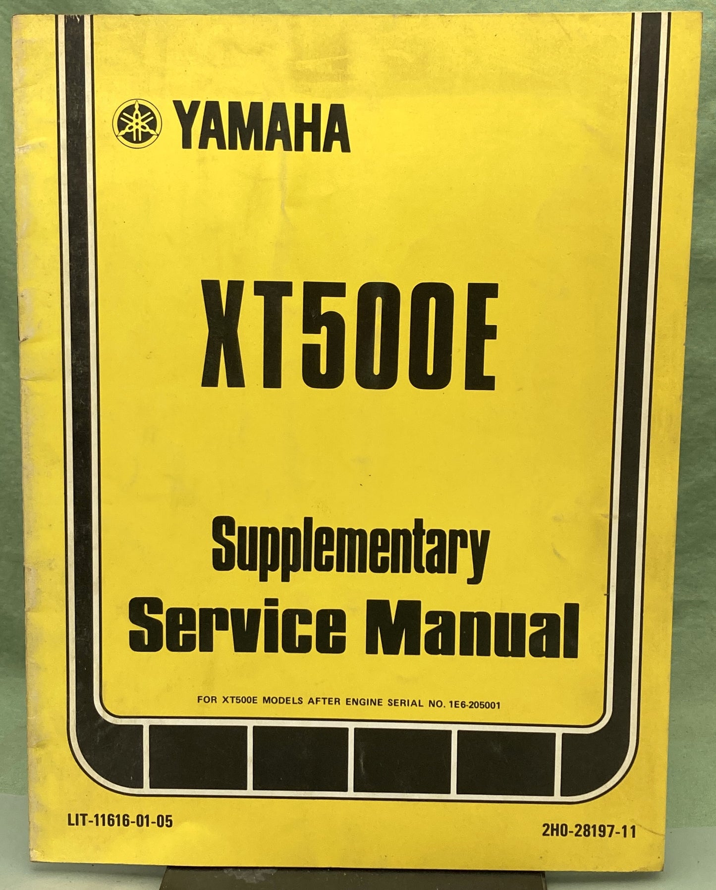 Genuine Yamaha LIT-11616-01-05 XT500E Supp. Service Manual 1978