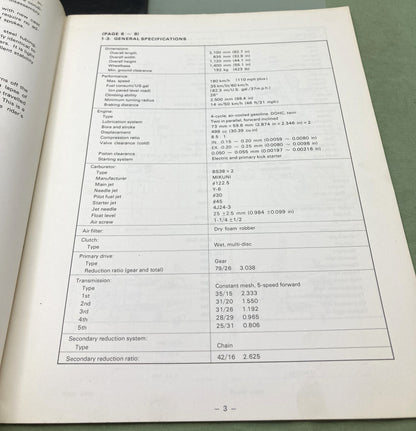 Genuine Yamaha 1J3-28197-10 XS500C Supp. Service Manual 1976