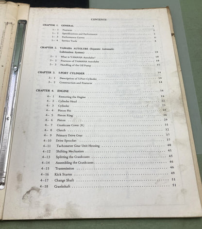 Genuine Yamaha LIT-11612-47-99 250/305 Service Manual 1974