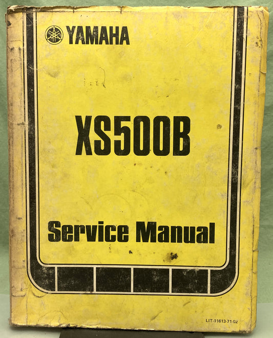 Genuine Yamaha LIT-11613-71-02 XS500B Service Manual 1975