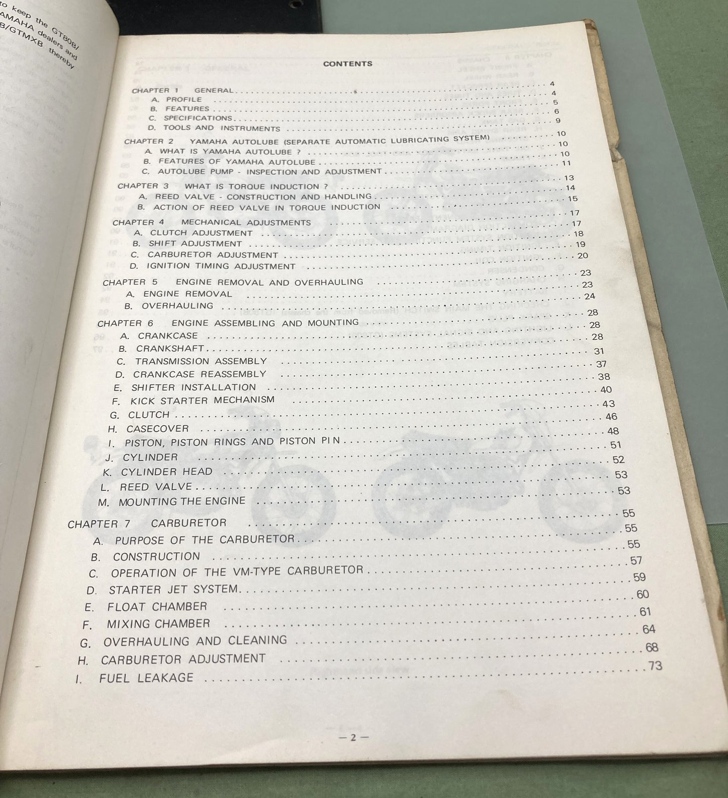 Genuine Yamaha LIT-11613-93-01 GT80B GTMXB Service Manual 1974