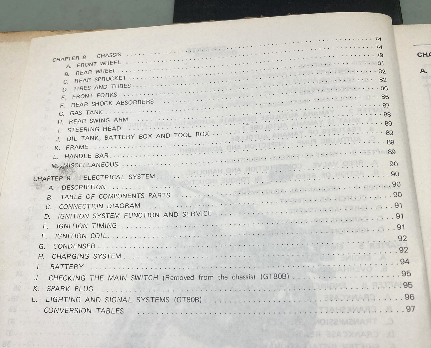 Genuine Yamaha LIT-11613-93-01 GT80B GTMXB Service Manual 1974