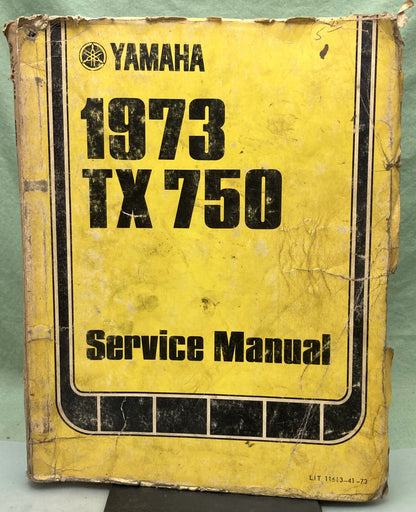 Genuine Yamaha LIT-11613-41-73 TX750 Service Manual 1973