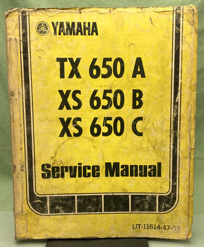 Genuine Yamaha LIT-11614-47-02 TX650A XS650B XS650C Service Manual 1975