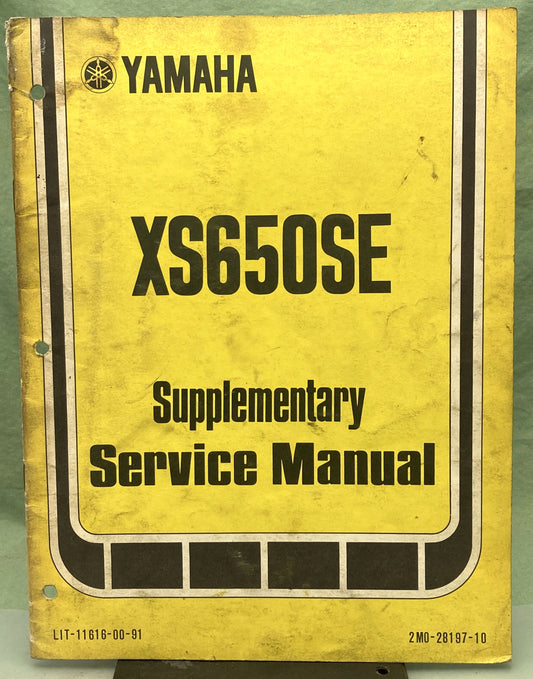 Genuine Yamaha LIT-11616-00-91 XS650SE Supp. Service Manual 1977