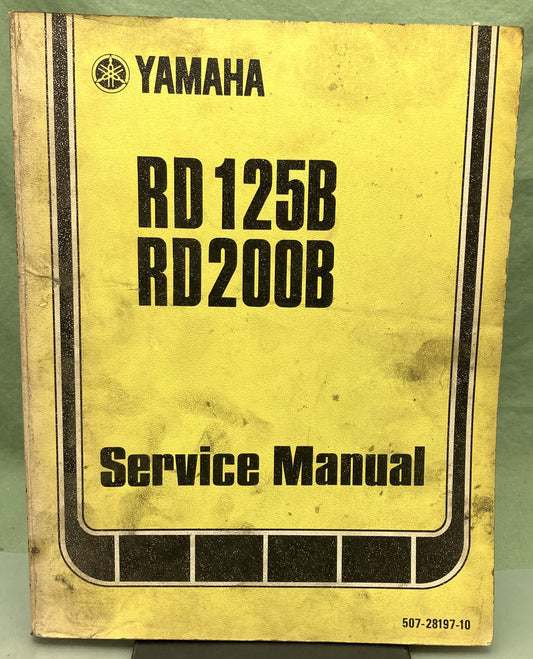 Genuine Yamaha LIT-11615-07-00 RD125B RD200B Service Manual 1974