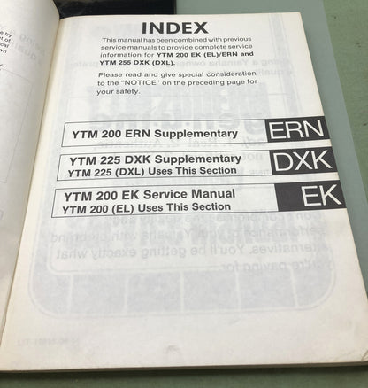 Genuine Yamaha LIT-11616-YT-05 YTM200/225 Service Manual 1984