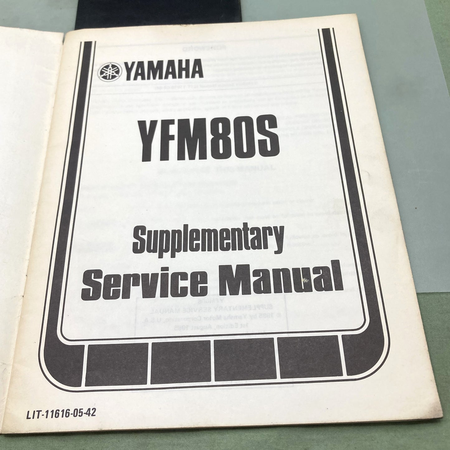 Genuine Yamaha LIT-11616-05-42 YFM80S Supp. Service Manual 1985