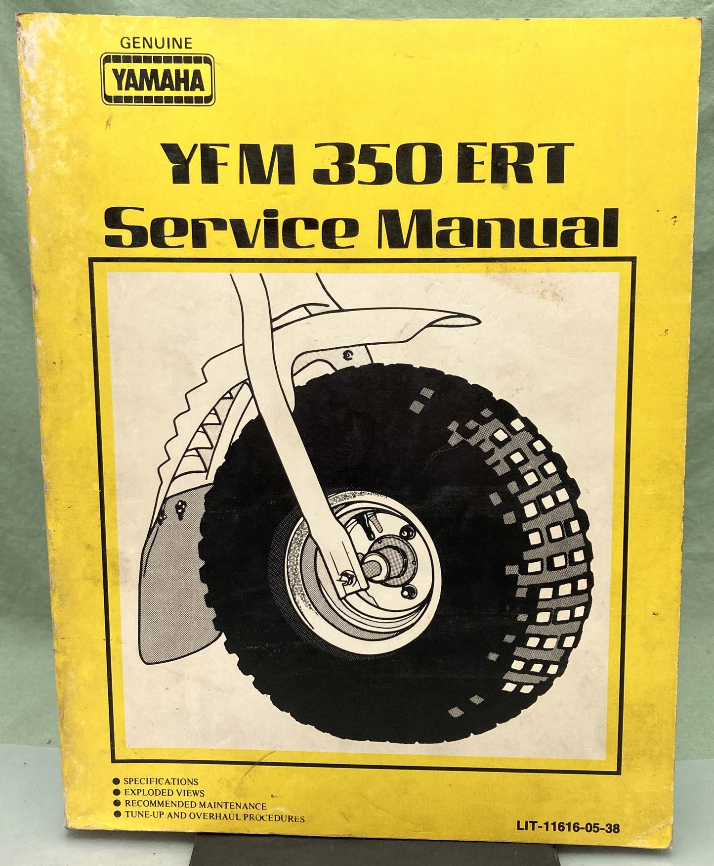 Genuine Yamaha LIT-11616-05-38 YFM350ERT Service Manual 1986