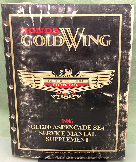 Genuine Honda 40008610 GL1200 Aspencade SE-i Service Manual Supp. 1986