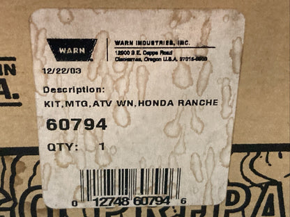 New Genuine Warn 60794 Winch Mount Kit