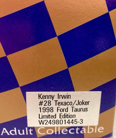 Action 1:24 Kenny Irwin #28 Texaco/Joker Bank 1998 Ford Taurus New