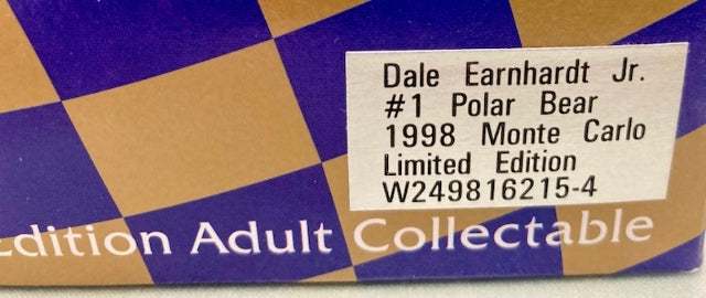 Action 1:24 Dale Earnhardt Jr. #1 Polar Bear 1998 Monte Carlo Bank New
