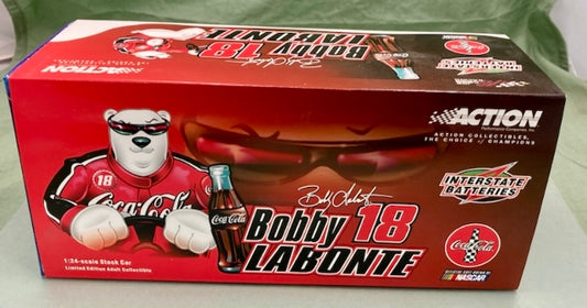 Action 1:24 Bobby Labonte #18 Interstate Batteries/ Coca-Cola Polar Bear New