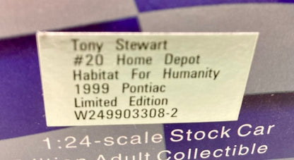 Action 1:24 Tony Stewart  #20 Home Depot/Habitat For Humanity 1999 Pontiac New