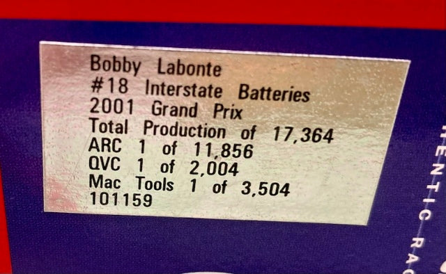 Action 1:24 Bobby Labonte #18 Interstate Batteries 2001 Grand Prix New