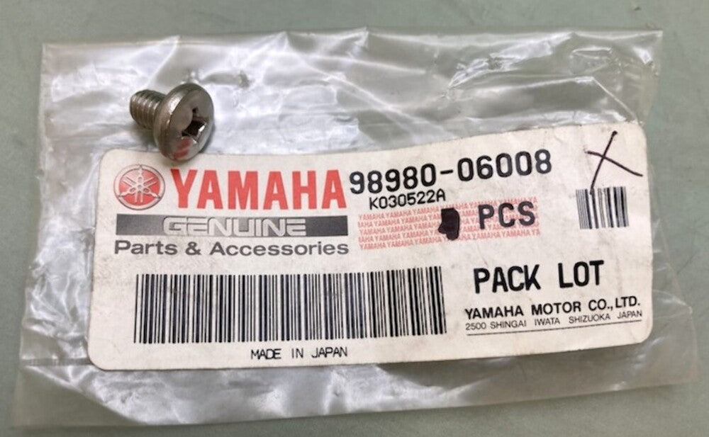Qty 3 Yamaha 98980-06008 Screw, Blind New Genuine