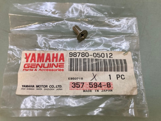 Qty 2 Yamaha 98780-05012 Flat Head Screw New Genuine