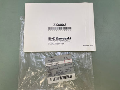 Kawasaki 99987-1407 Owner's Manual Zx600j 2006 New Genuine
